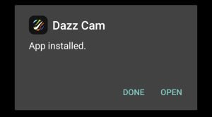 dazz cam apk installed