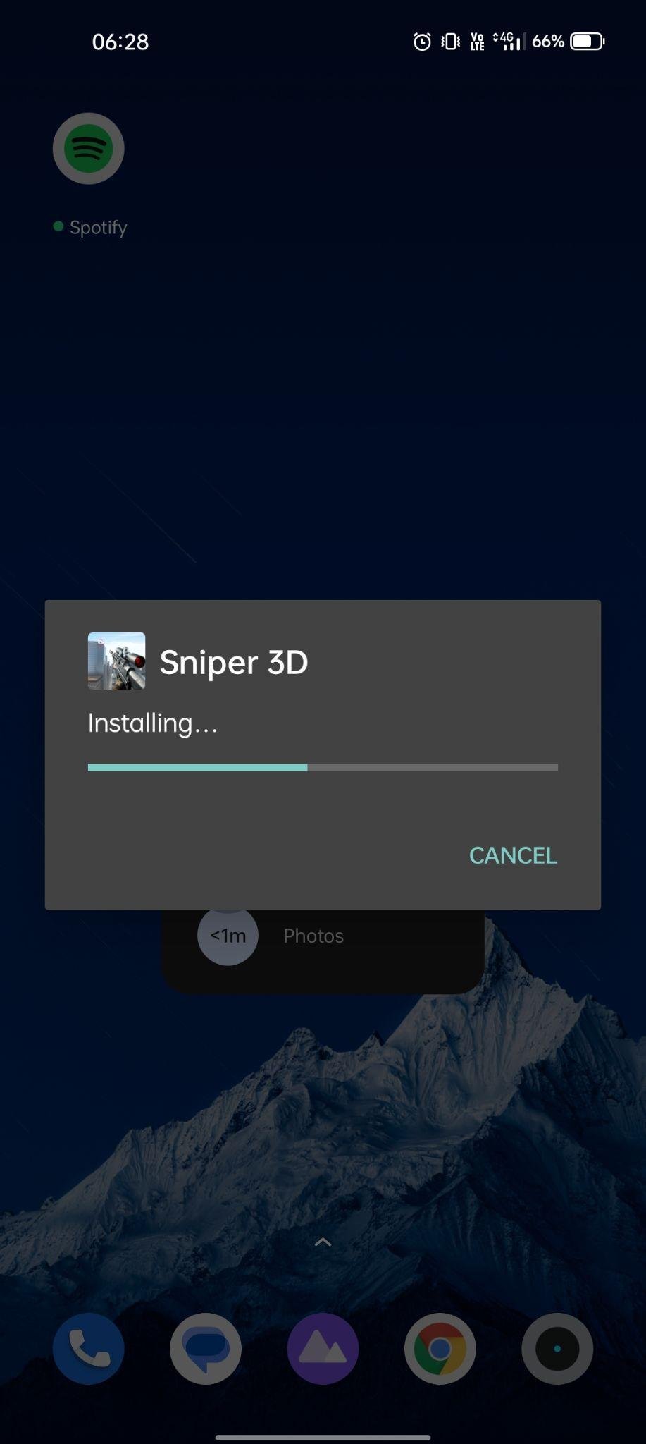 sniper 3d apk installing
