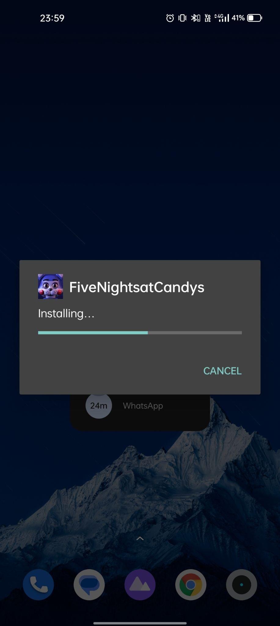 Five Nights at Candy’s apk installing