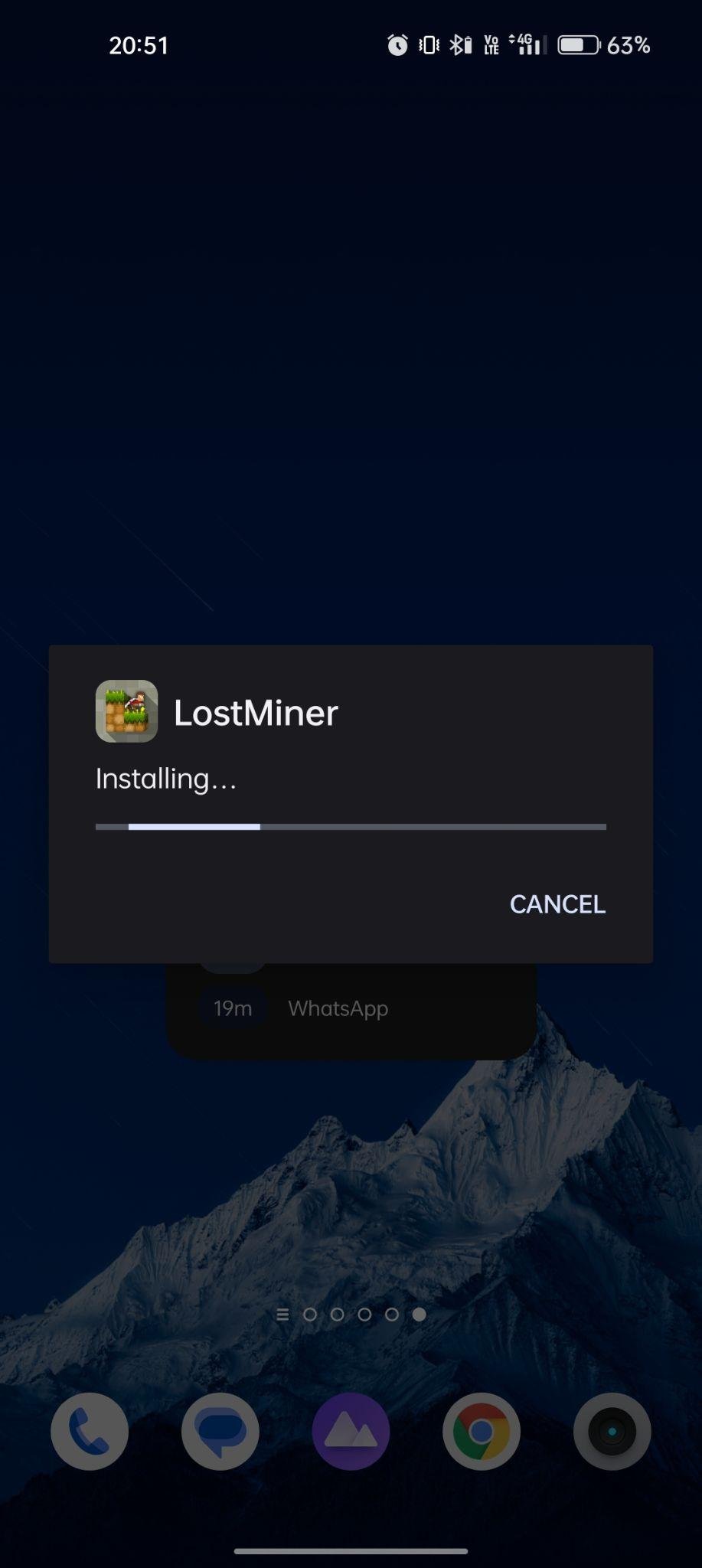 lostminer apk installing