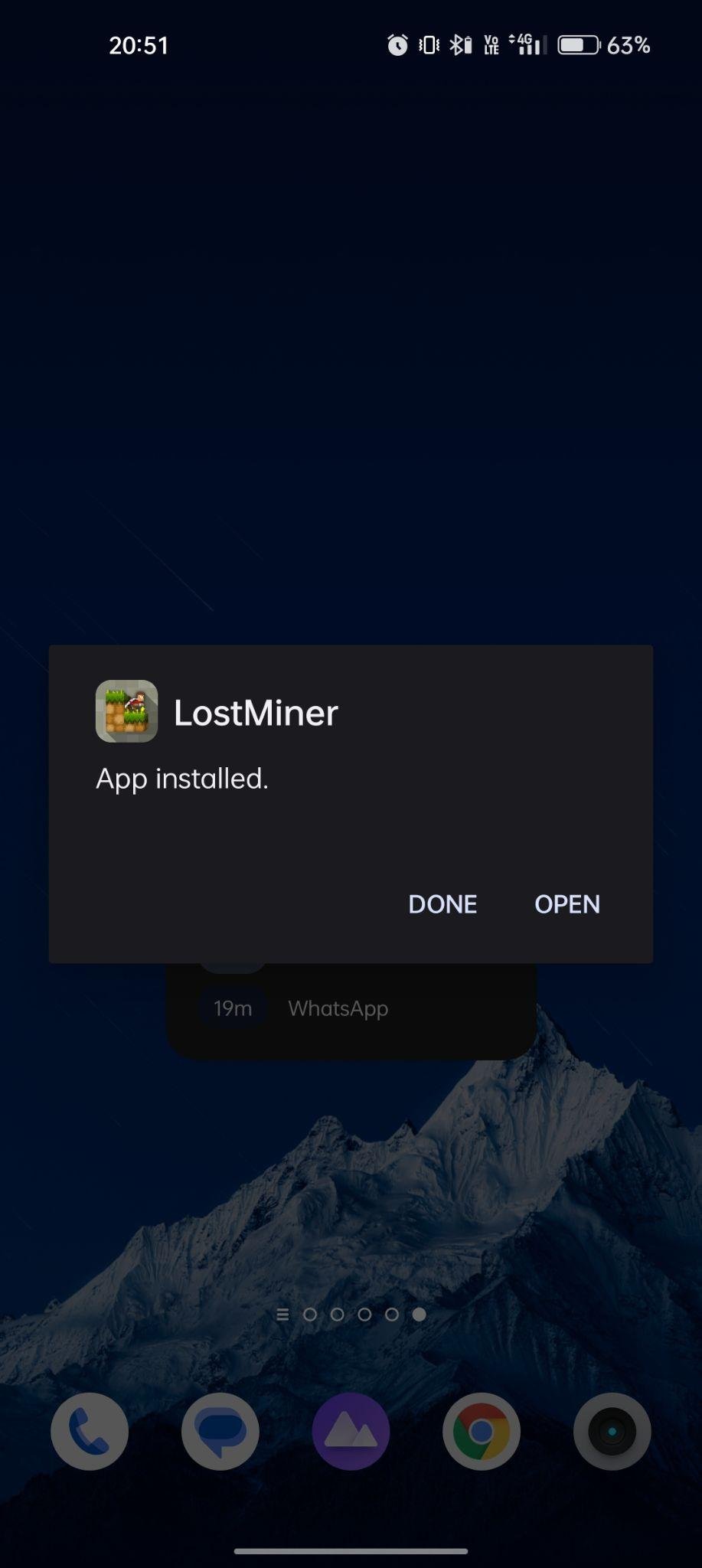 lostminer apk installed