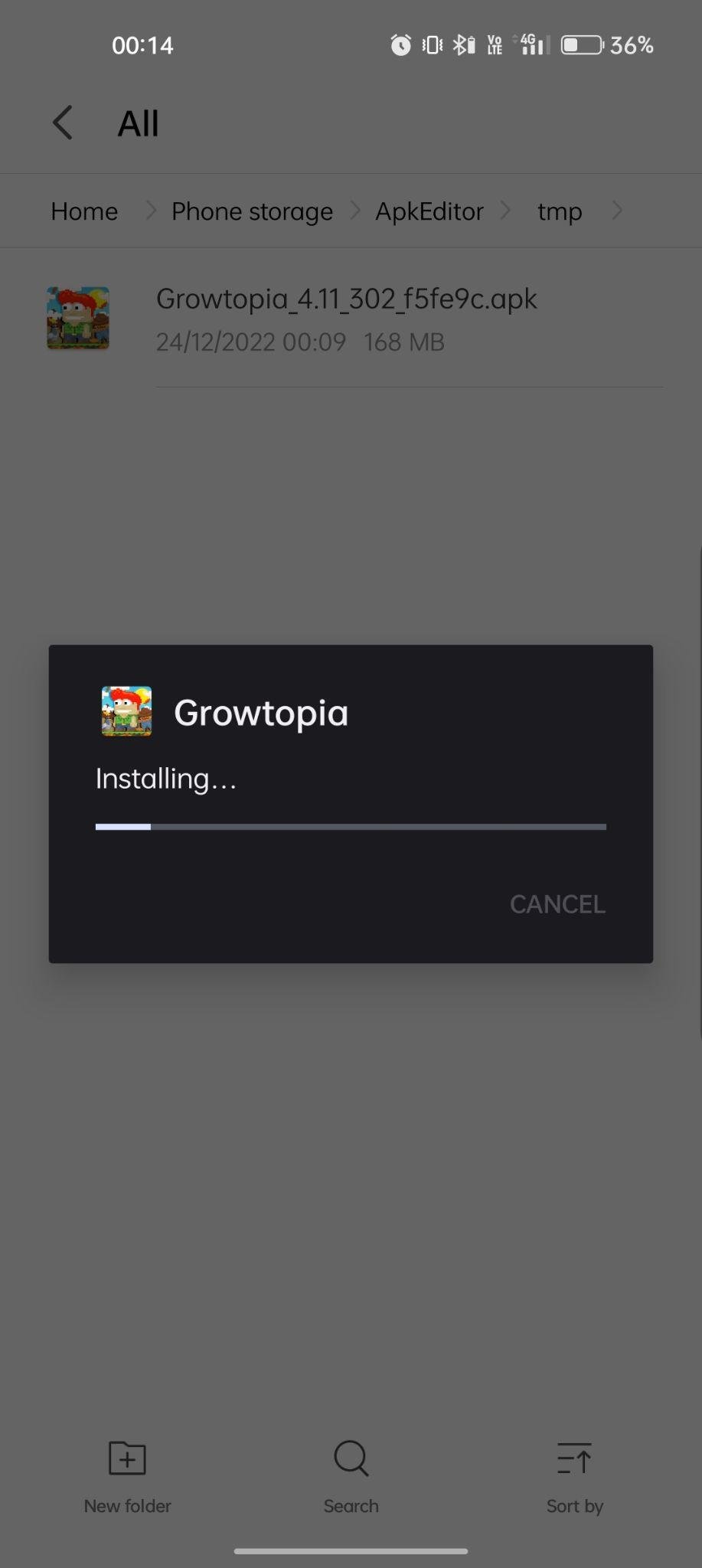 growtopia apk installing