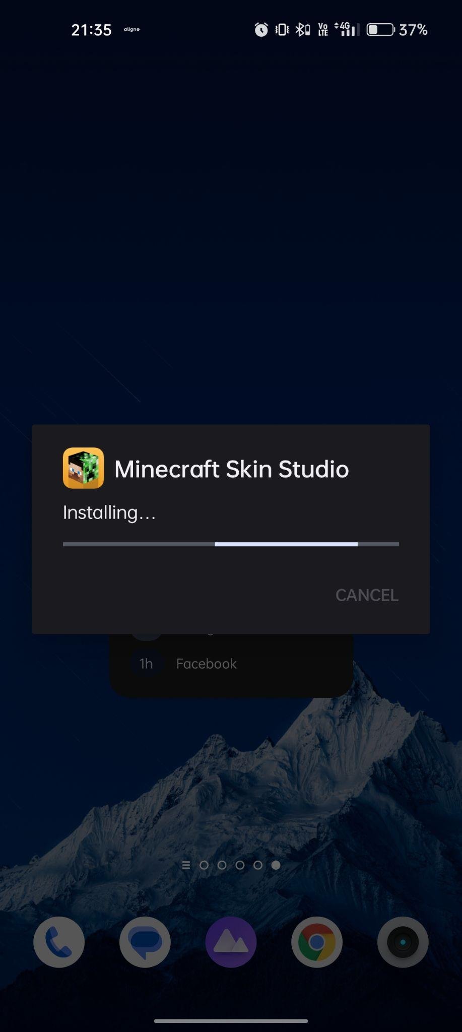 Minecraft Skin Studio apk installing