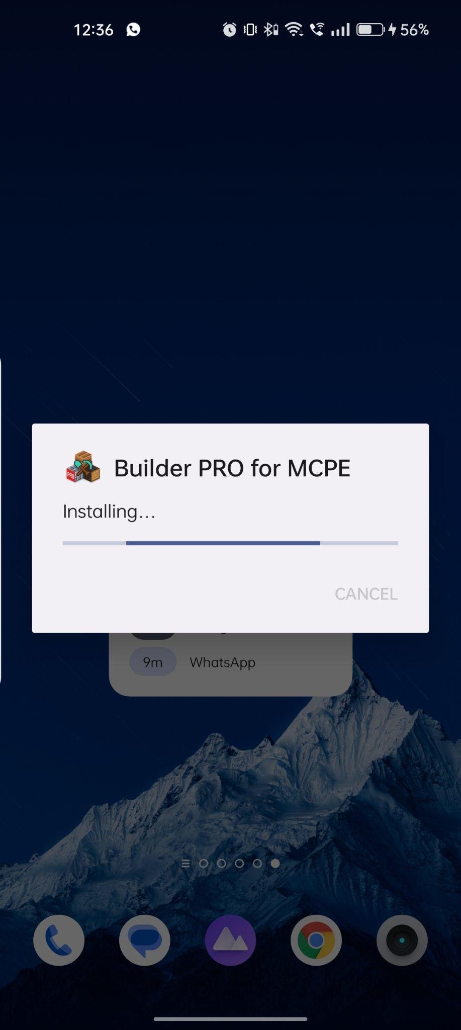 Builder Pro for Minecraft PE apk installing
