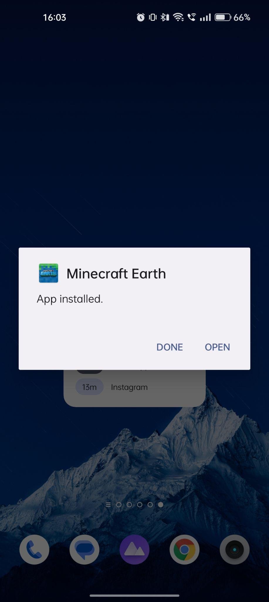 minecraft earth apk installed