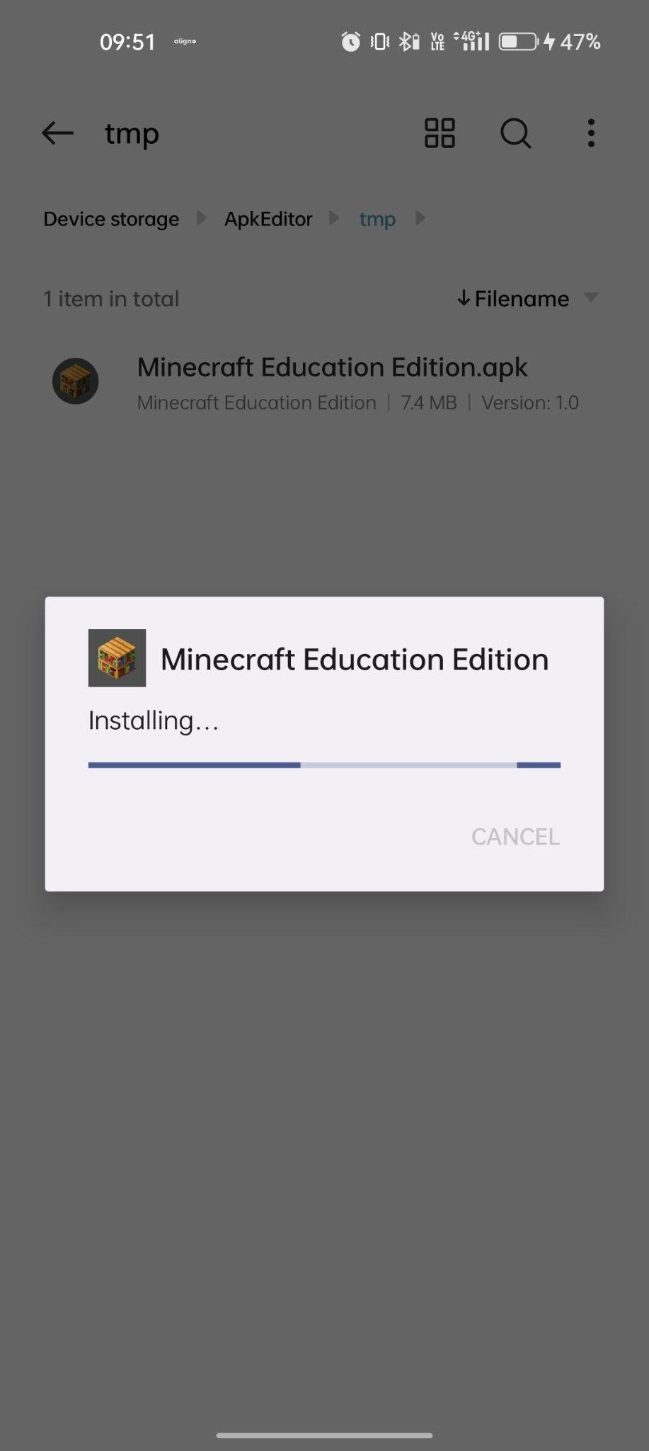 minecraft education edition apk installing