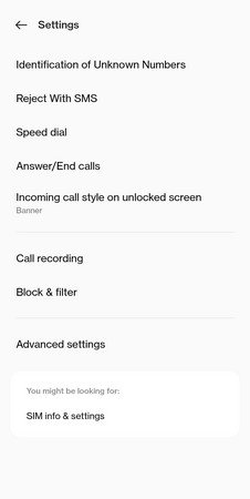 OnePlus Dialer