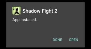 Shadow Fight 2 Mod apk installed