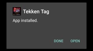 tekken tag apk installed