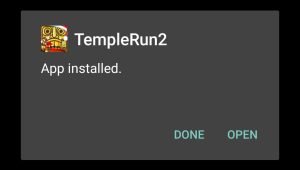 temple run 2 apk installed