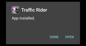 traffic rider mod apk installed