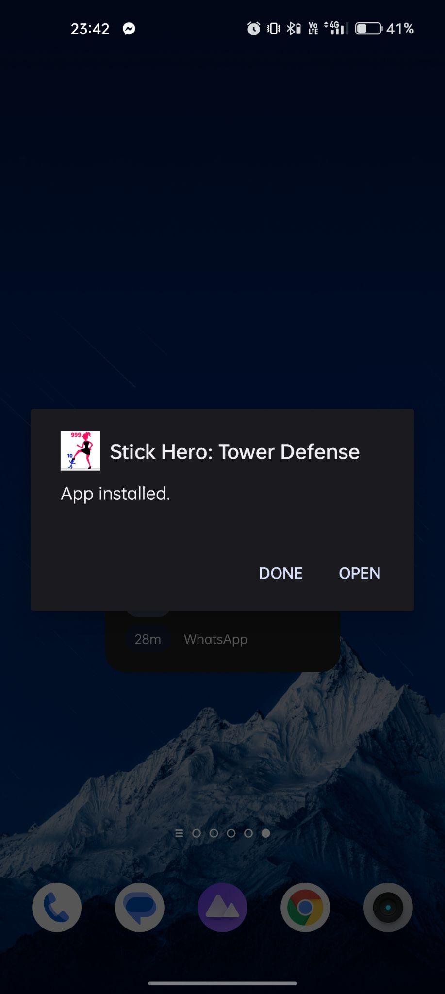 Stick Hero apk installed