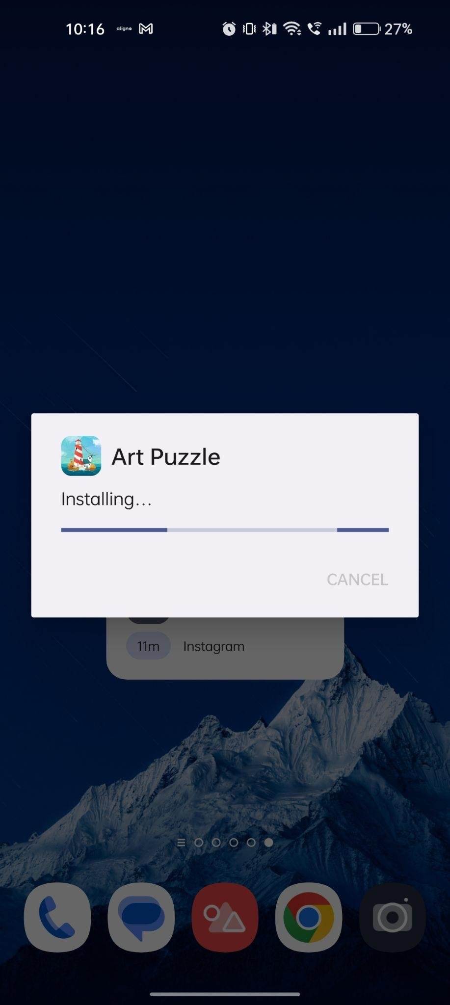 Art Puzzle apk installing 