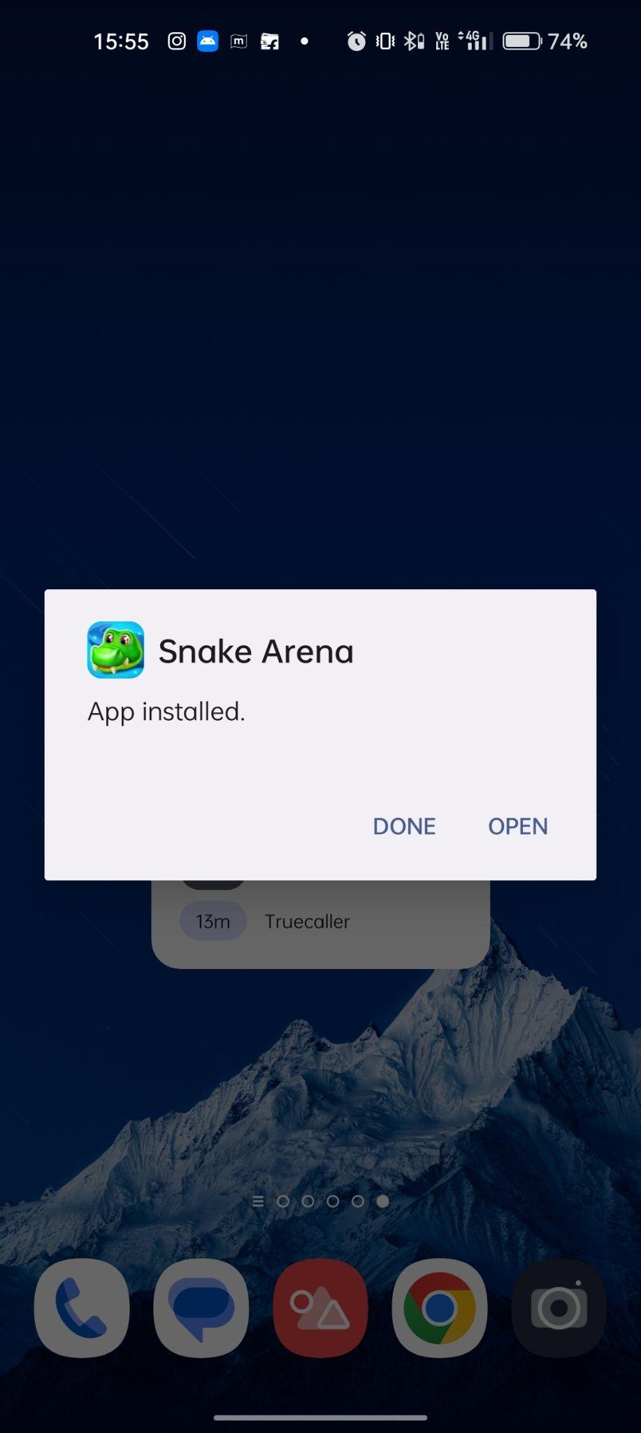 Snake Arena 3D apk installed