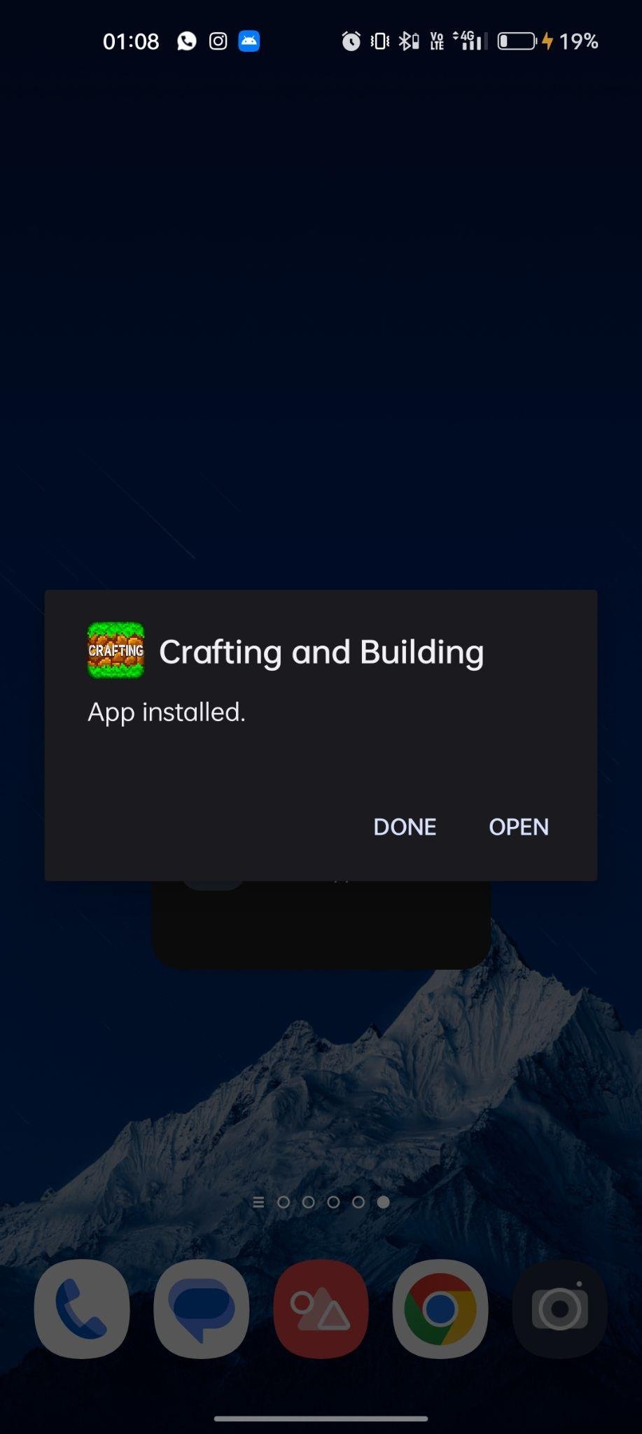 Crafting & Building Apk installed