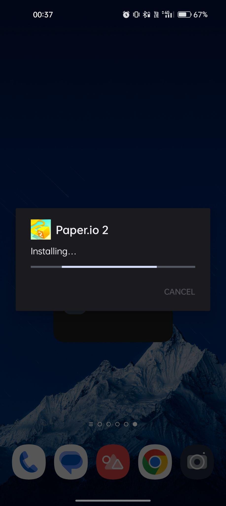 Paper.io 2 mod apk installing