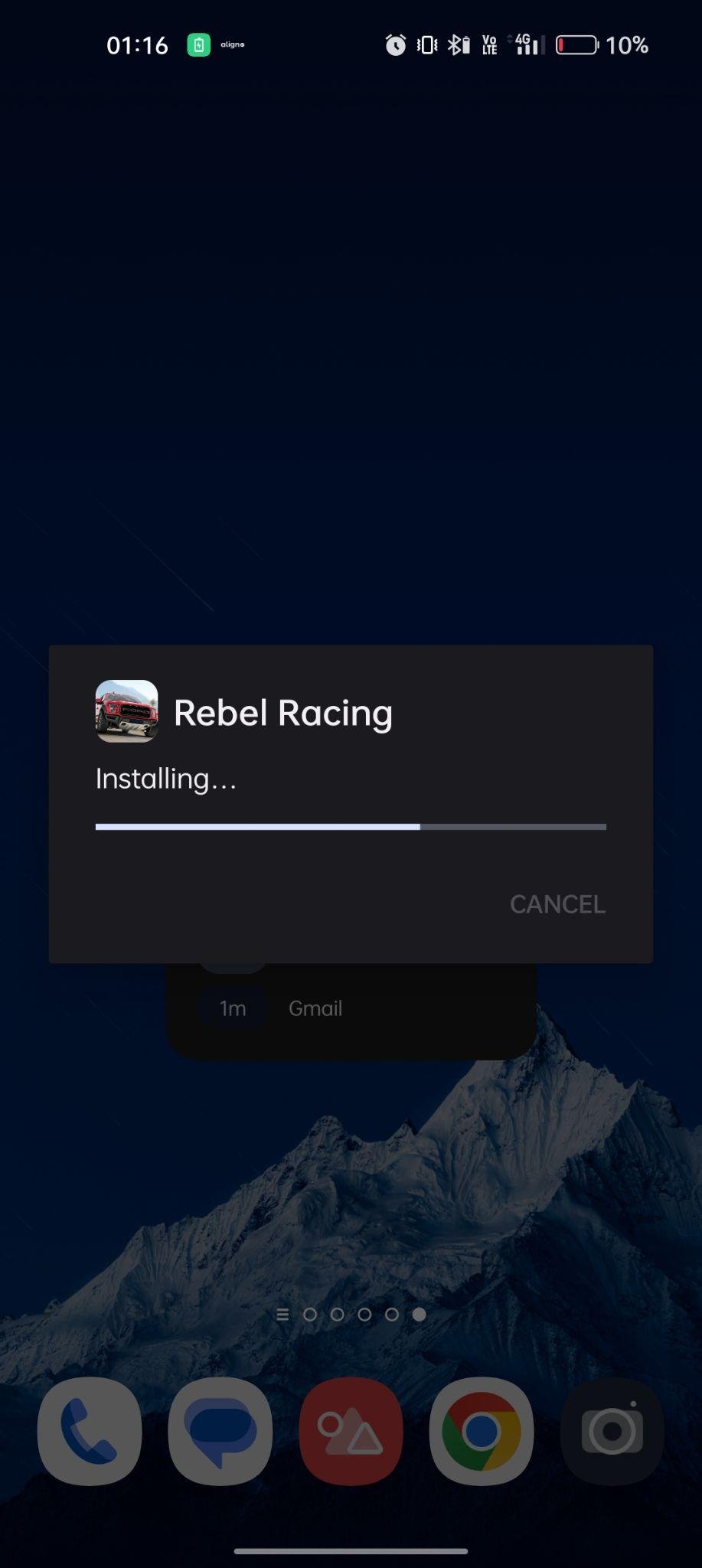 Rebel Racing apk installing