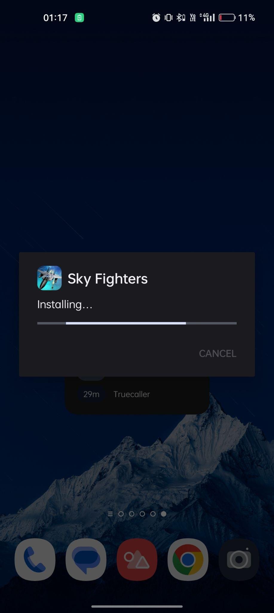 Sky Fighters 3D apk installing