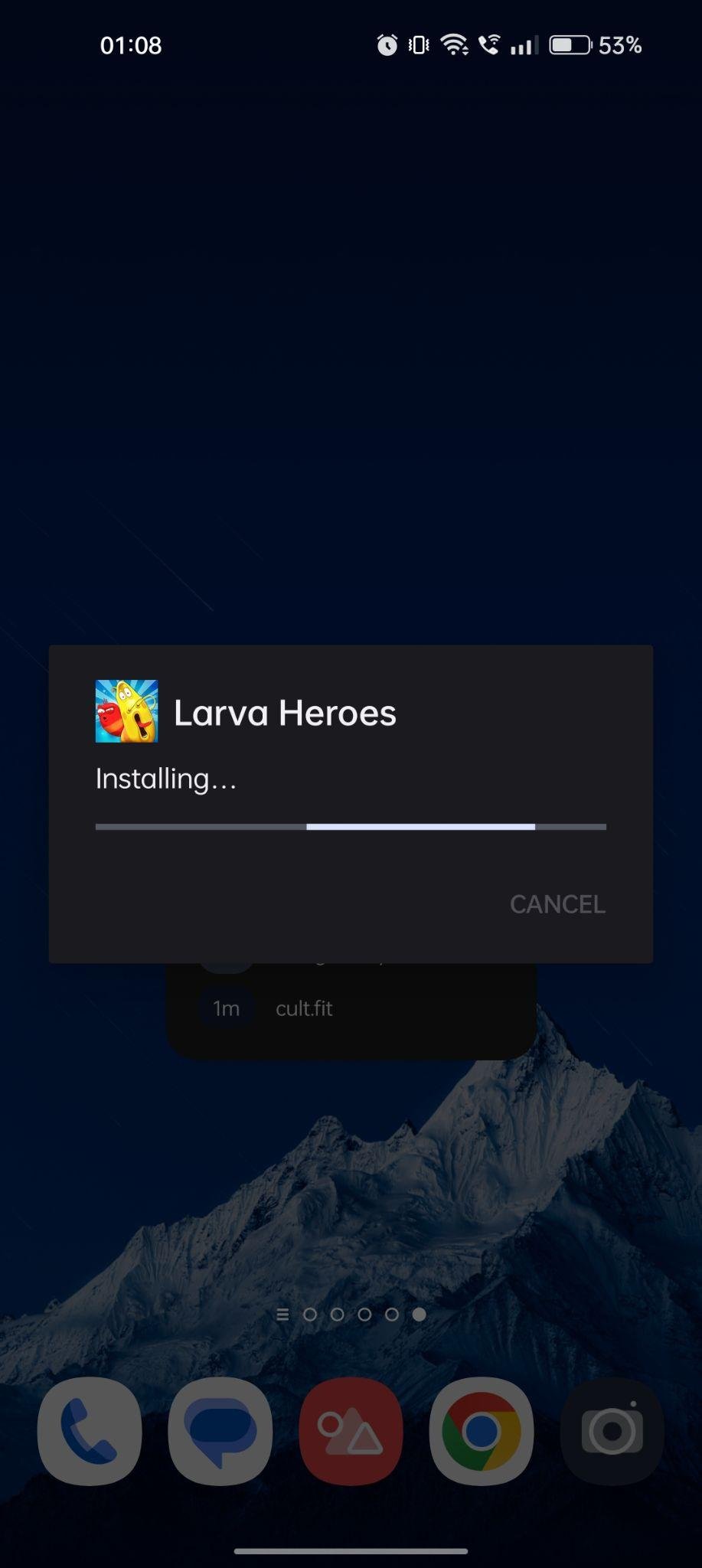 Larva Heroes: Lavengers apk installing