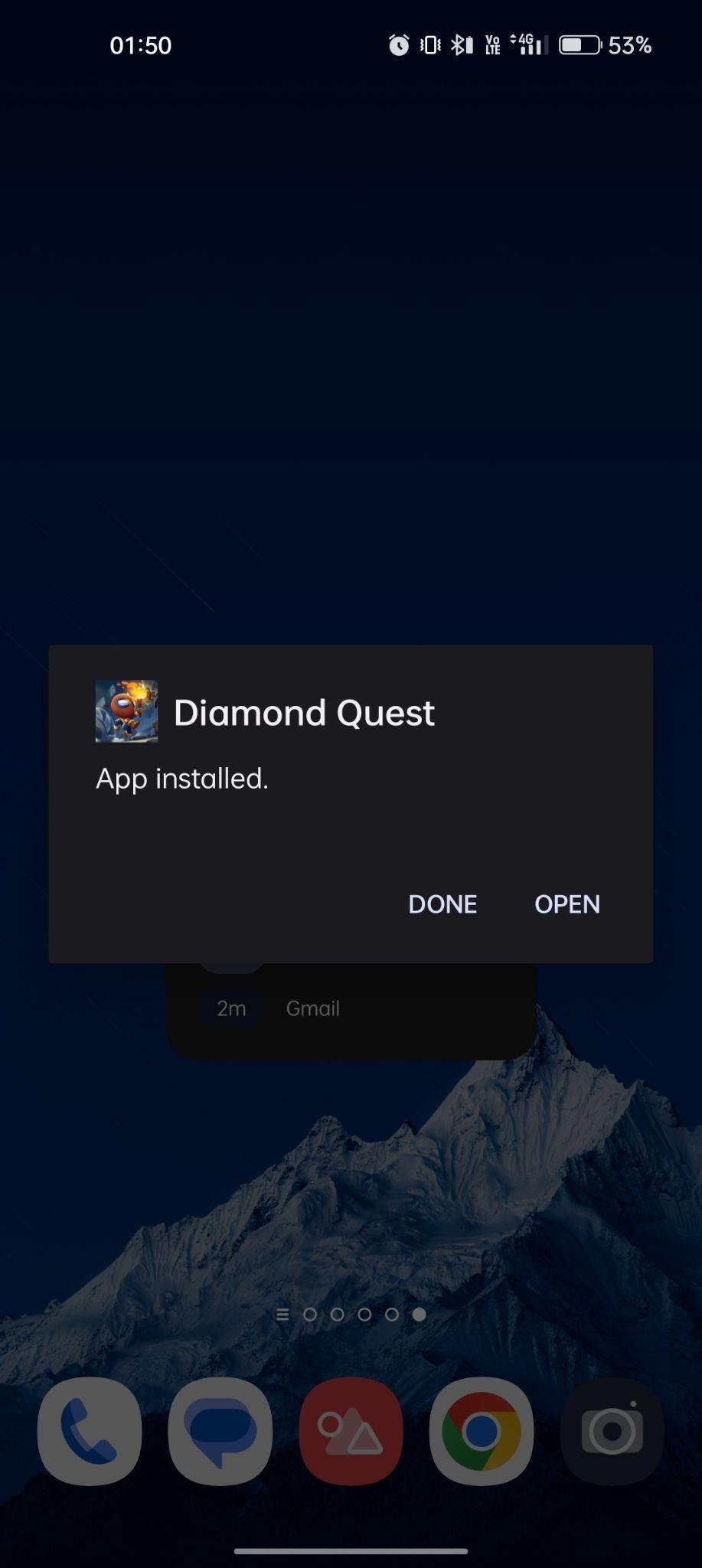 Diamond Quest apk installed