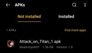 locate downloaded attack on titan apk