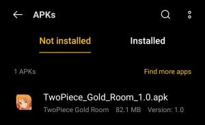 Two Piece Gold Room in file manager App
