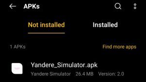 yandere simulator apk downloaded