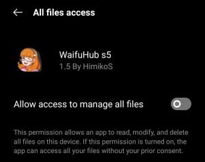 allow access to manage all files