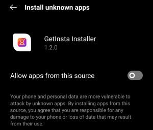 Allow apps from this source