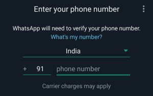 Enter your WhatsApp number
