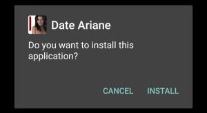 tap on the install option