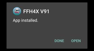 ffh4x apk installed