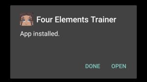 four elements trainer apk installed