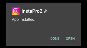 Insta Pro App installed