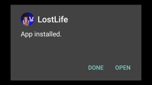 Lost Life apk installed