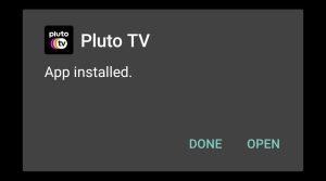pluto tv apk installed