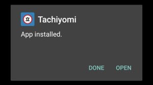 tachiyomi apk installed