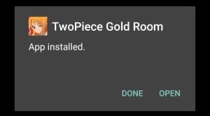 Two Piece Gold Room installed