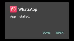 WhatsApp Red Apk installed
