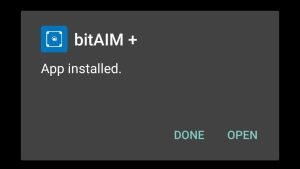 BitAim+ Apk installed