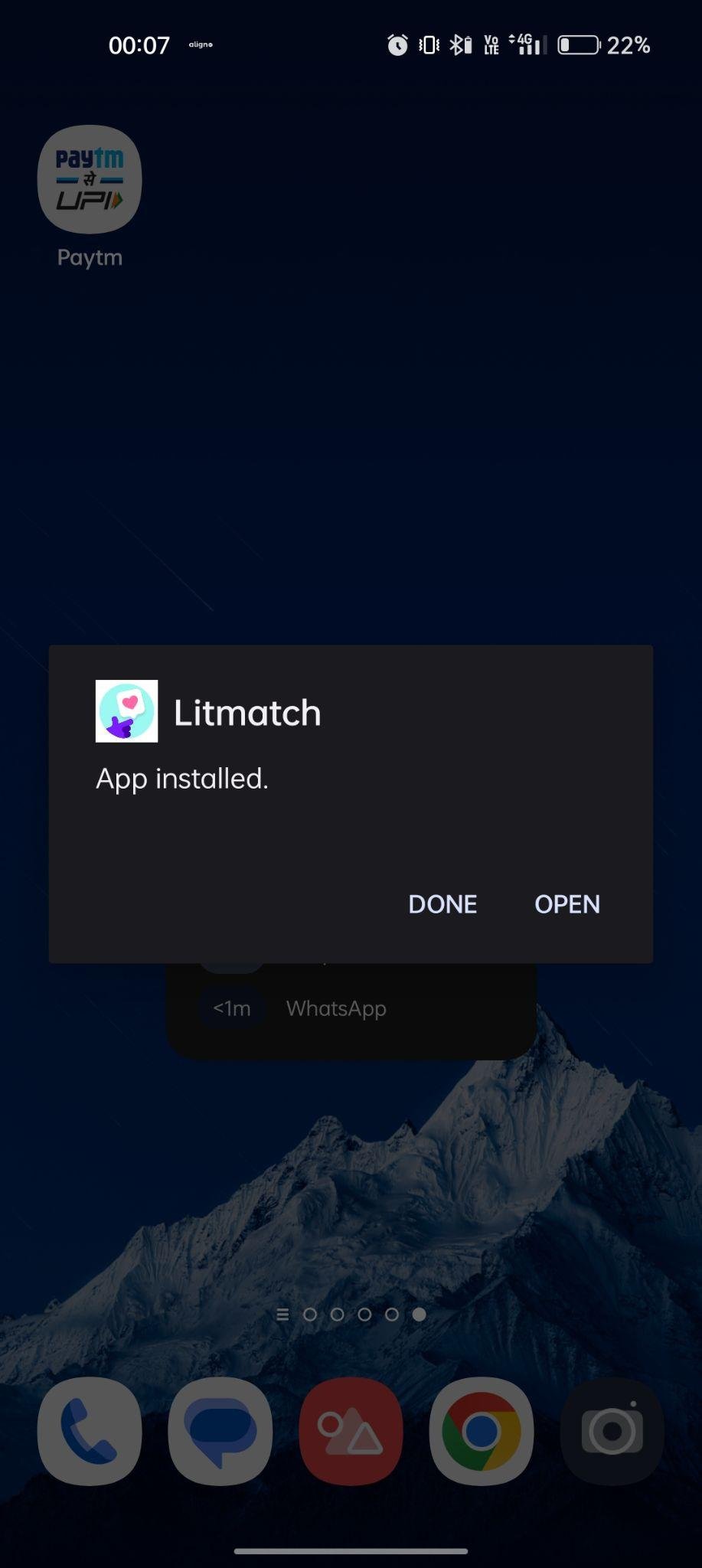 Litmatch apk installed