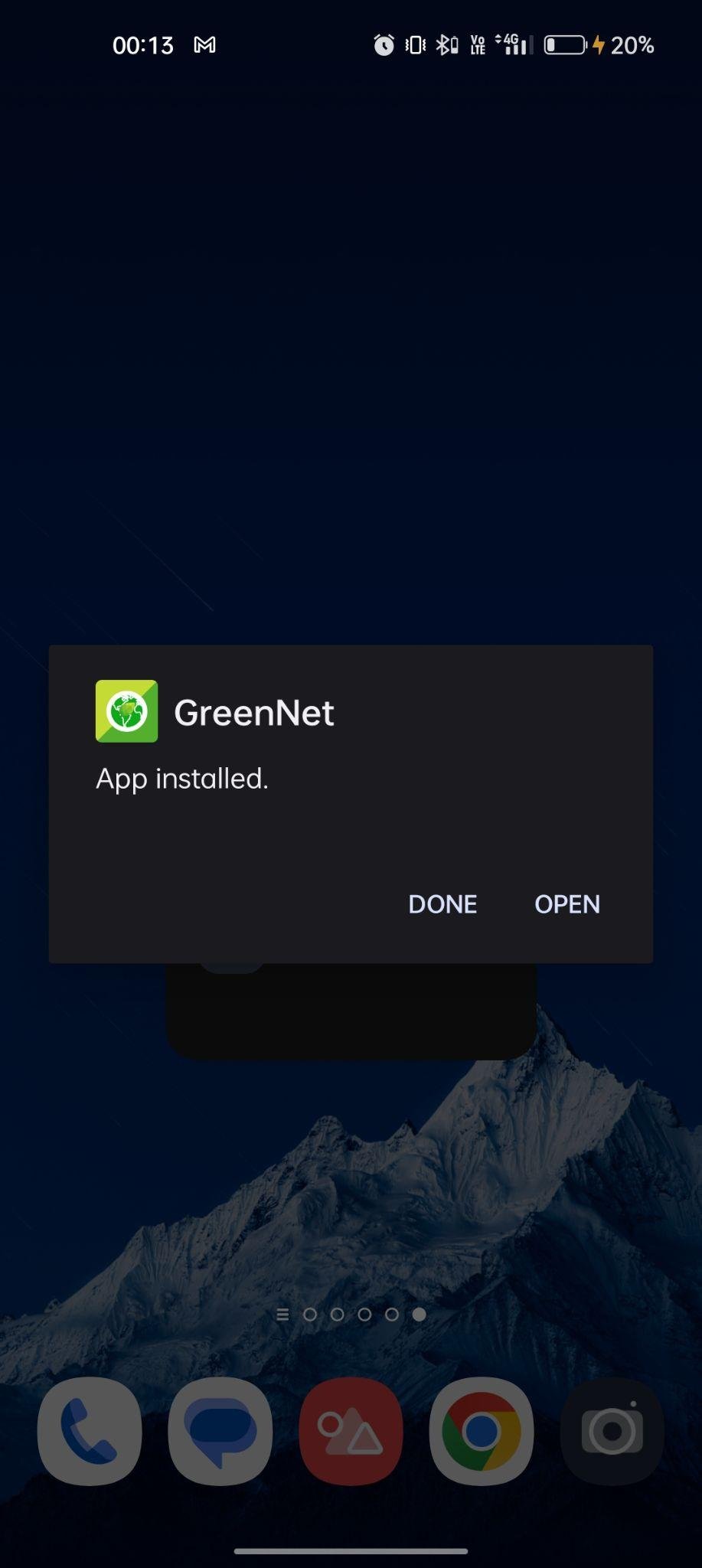 GreenNet VPN apk installed 