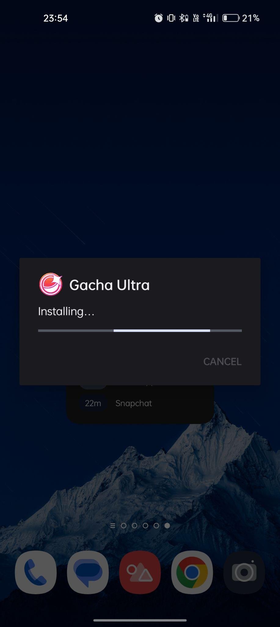 Gacha Ultra 3 apk installing 