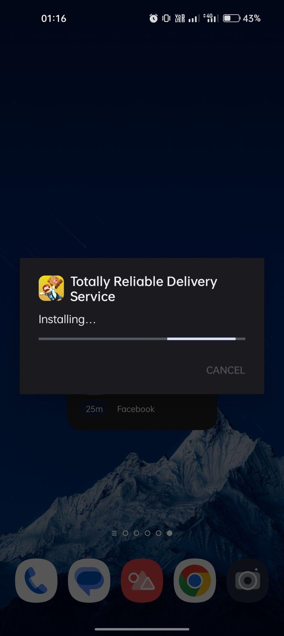 Totally Reliable Delivery Service apk installing 