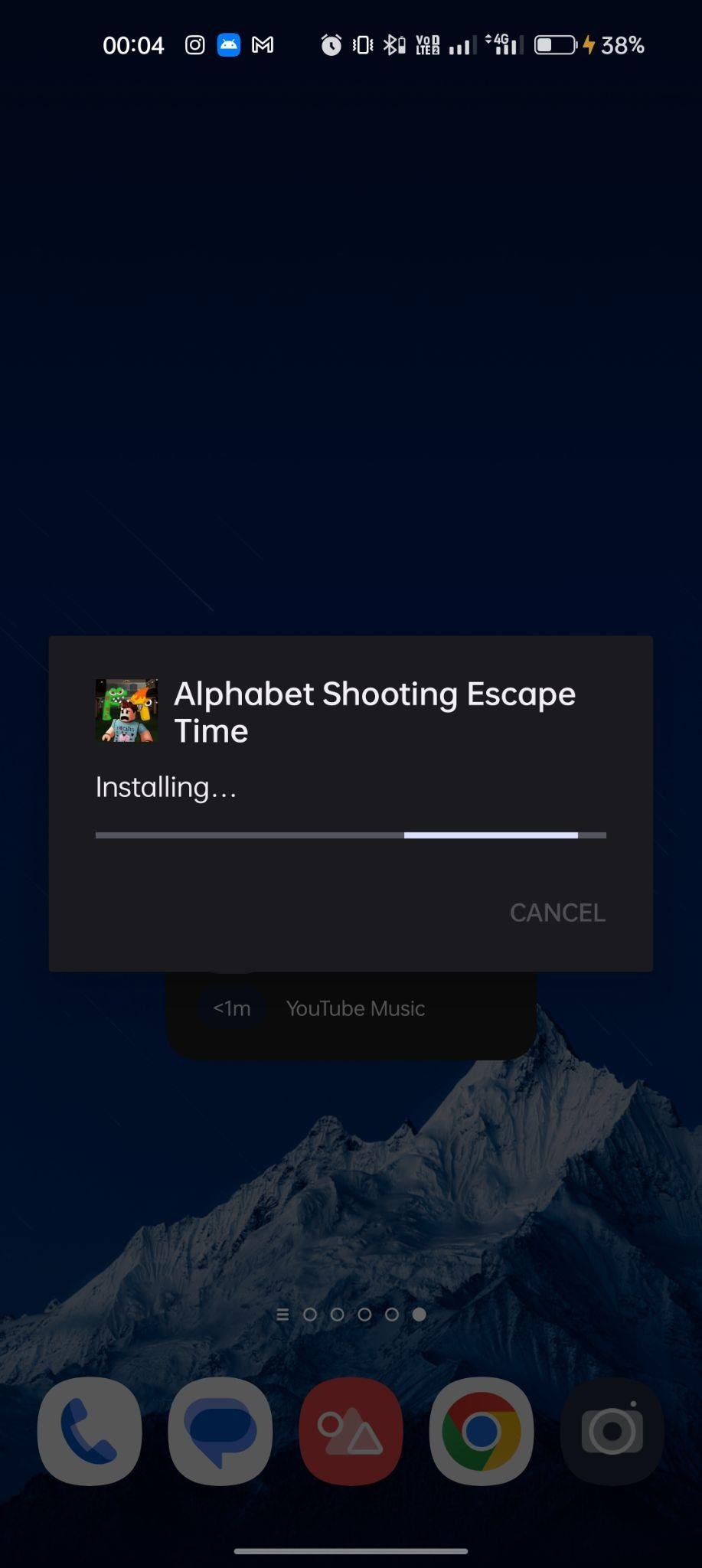 Alphabet Shooting Escape Time apk installing