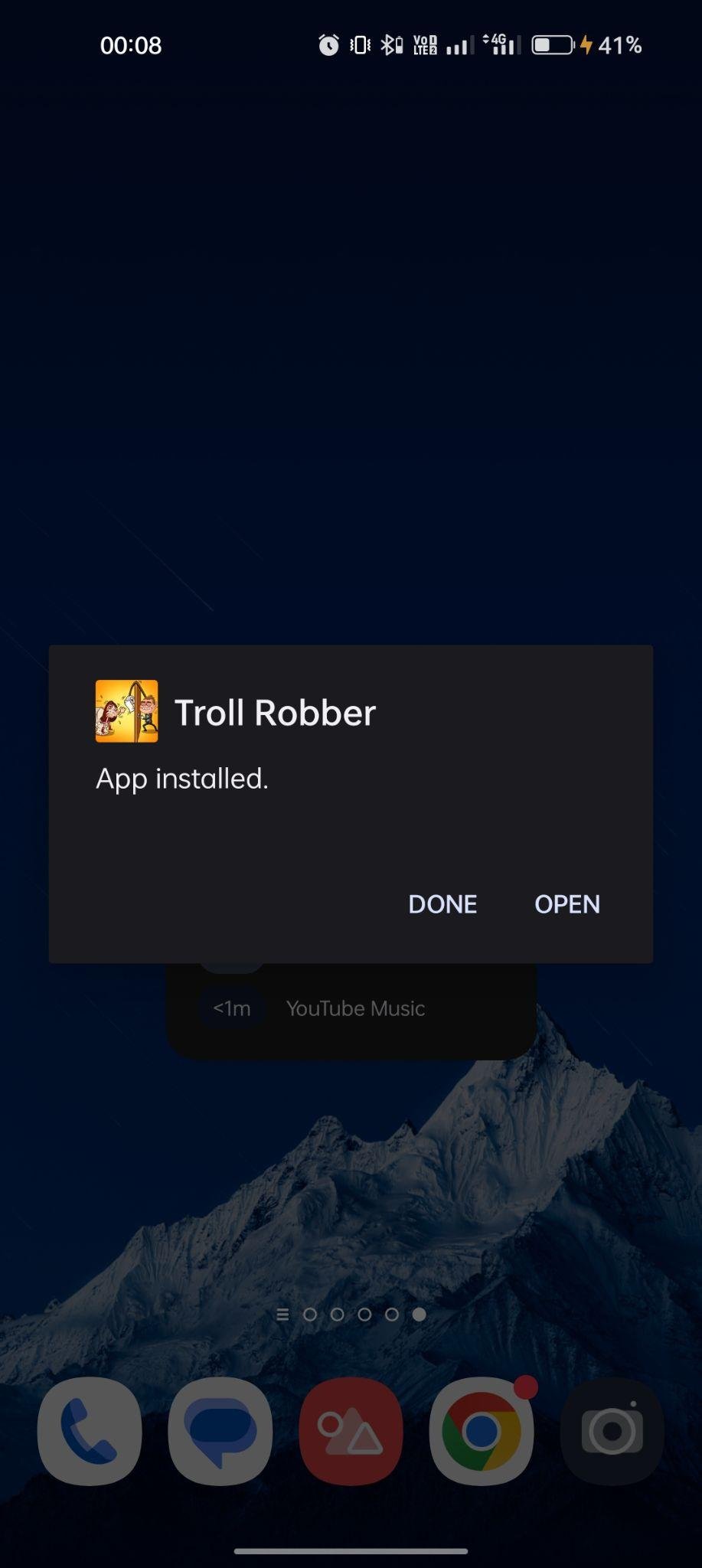 Troll Robber apk installed 