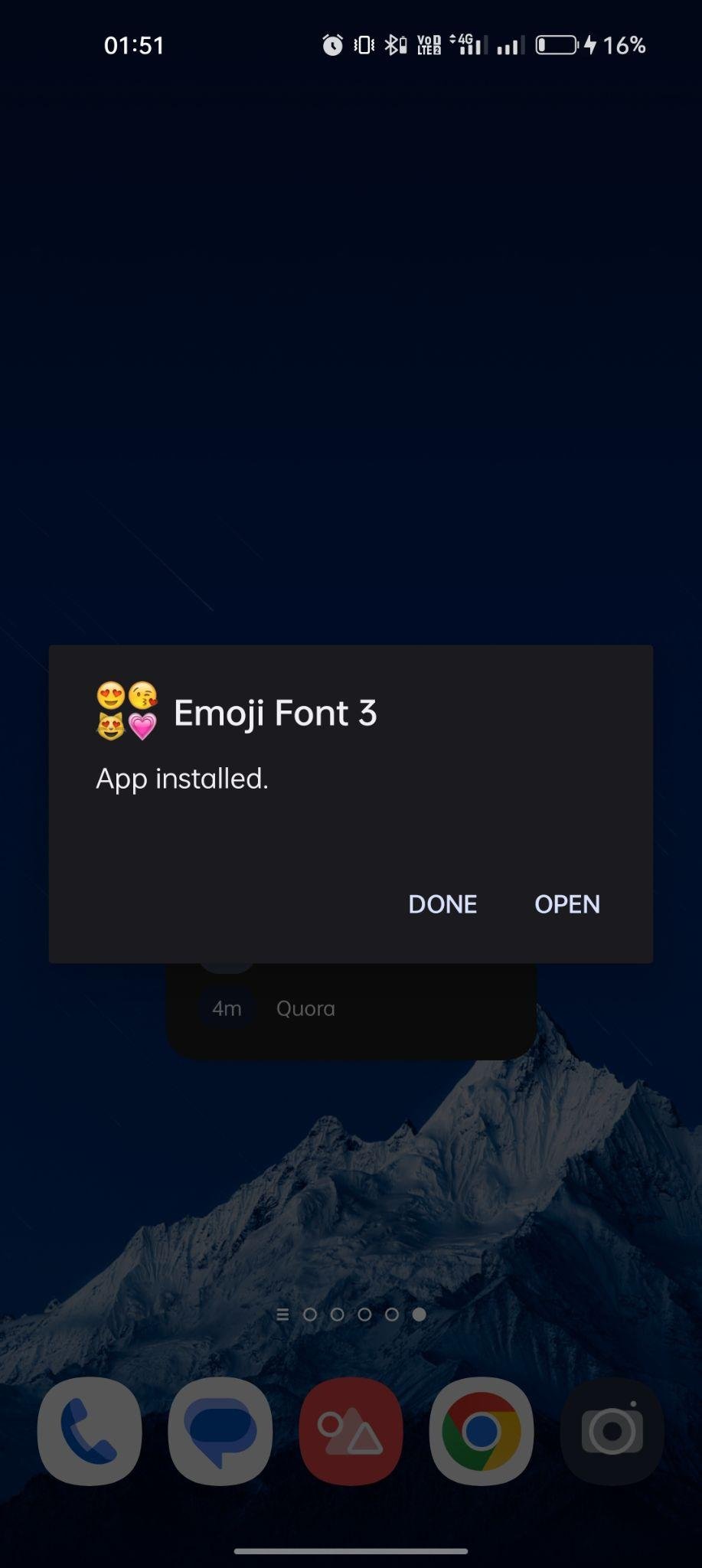 Emoji Font 3 apk installed