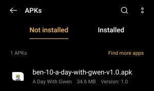 locate Ben 10 A Day With Gwen APK file
