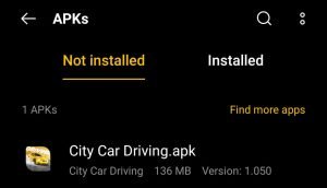 locate City Car Driving APK File