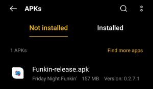 locate the Funkin Debug 1 Apk file